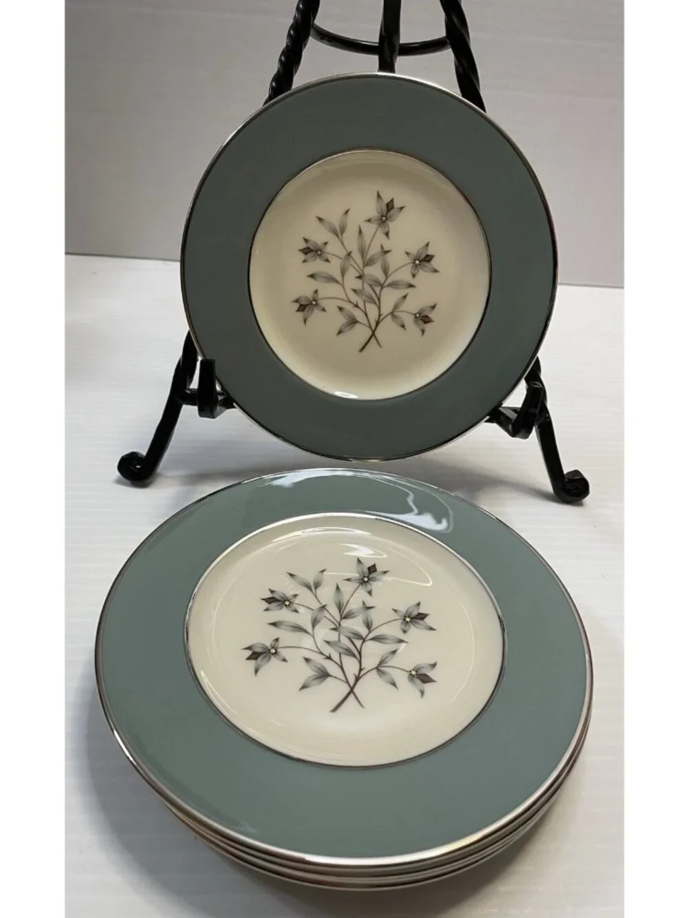 5 Lenox Vintage Kingsley X-445 Bread & Butter Plates USA 6.25” - EUC
